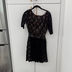 Rachel Zoe Black and Tan Lace Dress